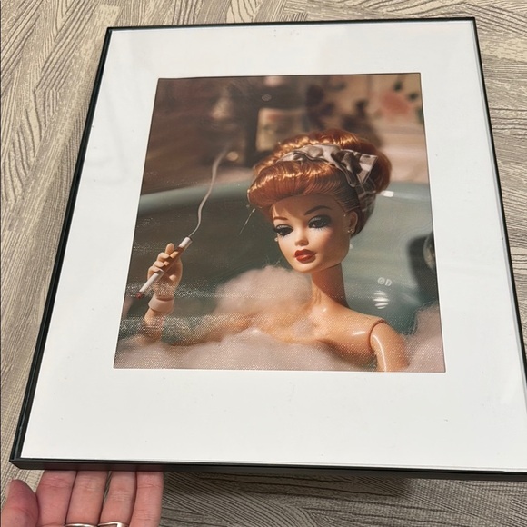Framed Barbie Art Print - Picture 1 of 2